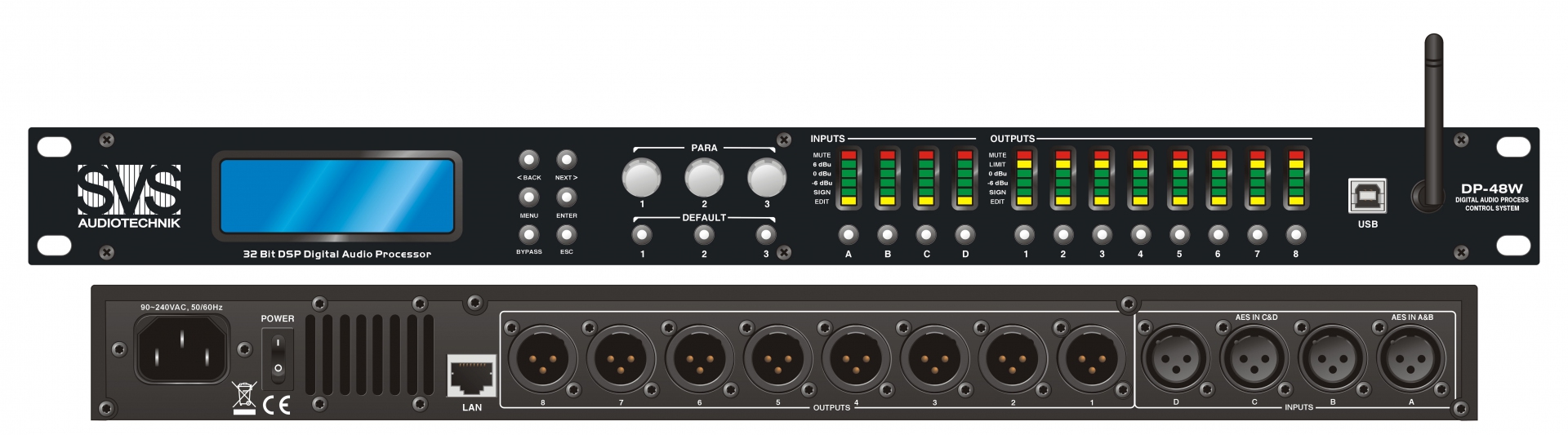 SVS Audiotechnik DP-48W Цифровой процессор: 4 входа 8 выходов в Кисловодске