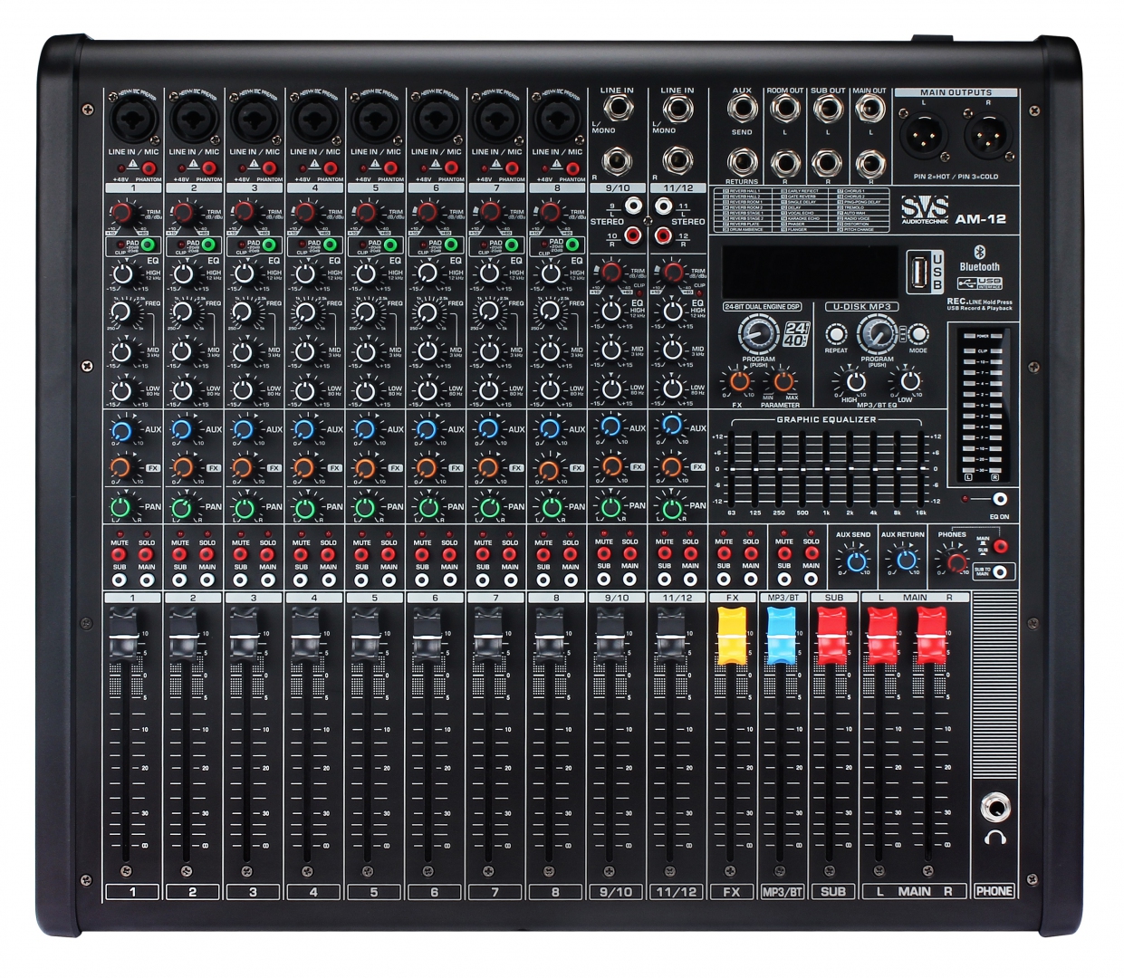 SVS Audiotechnik mixers AM-12 Микшерный пульт аналоговый, 12-канальный в Кисловодске
